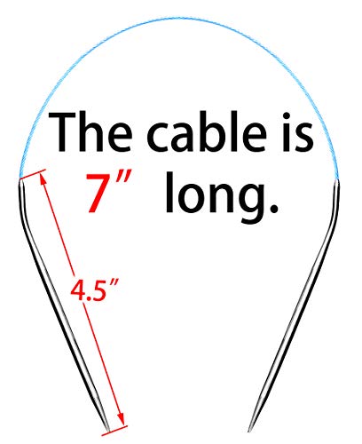 Image of cuteDIY Size 6 Circular Knitting Needles 16 Inch, US 6 / 4mm, Metal | Smooth Join and Flexible Cable Help Yarn Glide with Less Snagging for Hats, Sleeves and Small Projects