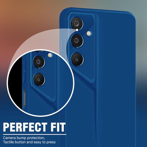 Image of WOW IMAGINE Slim Back Cover for Samsung Galaxy M16 5G | Galaxy F16 5G | Blade Series Ultra Thin Case with Lightweight Design | Camera Protection | Soft Matte Silicone Flexible Mobile Case - Blue