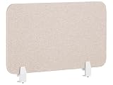Pannello Divisorio Fonoassorbente per scrivania in PET beige 72 x 40 cm