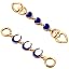Ah 2pcs Sea Blue Heart Moon