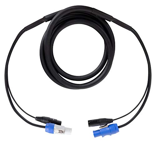 Pronomic Stage PPX-2.5 Hybridkabel Powerplug/XLR - Kombi-Kabel für Stromversorgung und Audiosignal zu aktiven Lautsprechern - Länge: 2,5 m