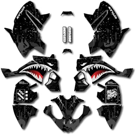 Black Savage Graphics Kit Fits Polaris Outlaw 90 110 ATV Decal Ki...