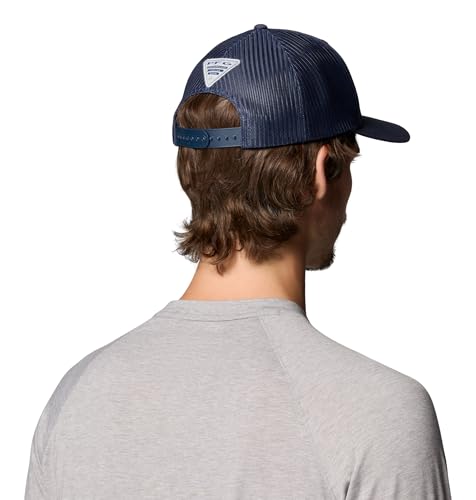 Image of Columbia Unisex Unisex PFG Fish Flag Mesh Snap Back Hat, Nocturnal /Fish Flag, One Size