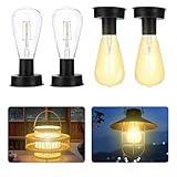 WRQIOO Solar Glühbirnen für Draußen, 4 Stück 7cm Garten Solarleuchten Ersatzteile, Solarleuchten Ersatz Top mit Heller LED Glühbirne, Solar Hängeleuchte Ersatzteile für Lampions Außen Wetterfest