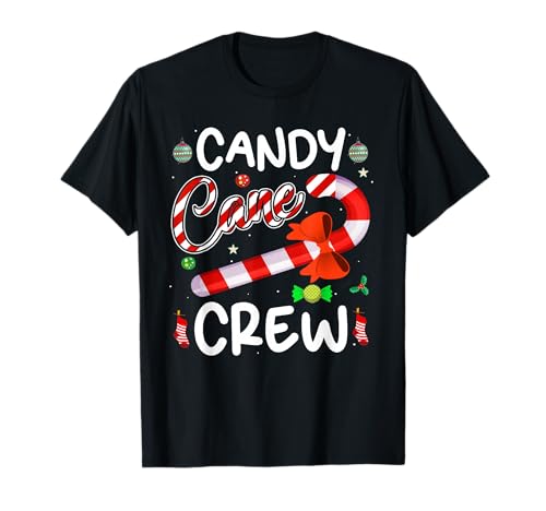 Candy Cane Crew Funny Christmas Candy Lover Cadeaux de Noël T-Shirt