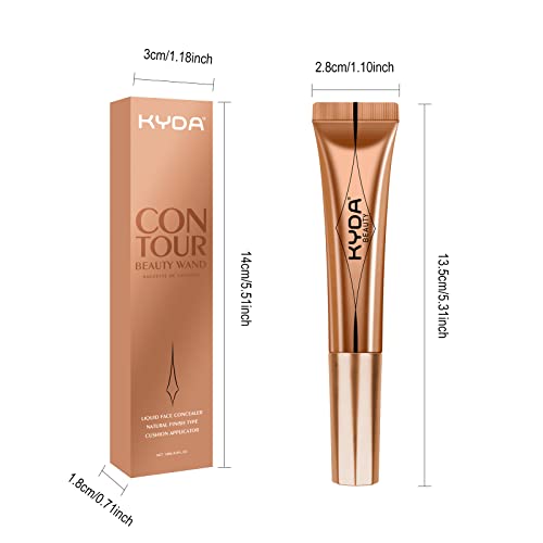 Kyda 3 Colors Highlighter Contour Blush Beauty Wand, Nude Pink&Light To Meduim&Pearl Pink, With Cushion Applicator, Natural Shimmer&Matte Finish, High Pigment Silky Smooth Creamy Tint, Lightweight Blendable, By Ownest Beauty #TOP6