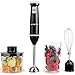 Price comparison product image NETTA 3 in 1 Hand Blender, Whisk and Mini Chopper with 700ml Beaker - Powerful 600W - Electric Whisk, Immersion Mixer, 500ml Chopper Bowl - Stainless Steel Blades - BPA Free