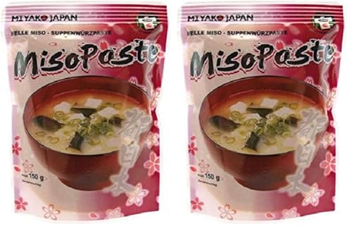 MIYAKO Pasta Miso para sopa, clara - 1 x 150 g (Paquete de 2)