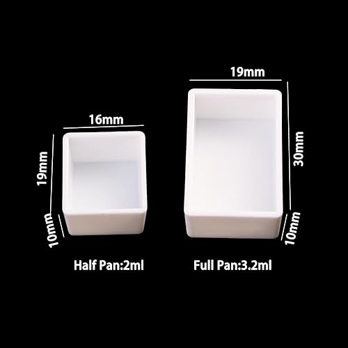 Miniatura 2 de 96 bandejas vacías de acuarela para muestras de acuarelas gouache, óleos de acuarela o acrílicos, estuche de estaño de viaje, media cacerolasartenes