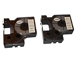 Letras: negro, Fondo: blanco vhbw 2x casete de cinta cartucho 9mm para Dymo LabelMaker 2000, 3500, 4500, 5000, 5500 por Dymo D1, 40913