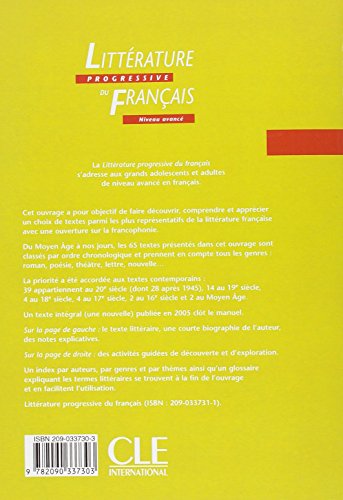 Littérature progressive du français Niveau avancé