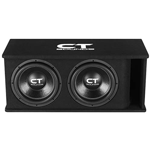 Image of CT Sounds Dual 12 inch 2600W Loaded Tropo Series Ported Car Subwoofer Box - TROPO-2X12D4