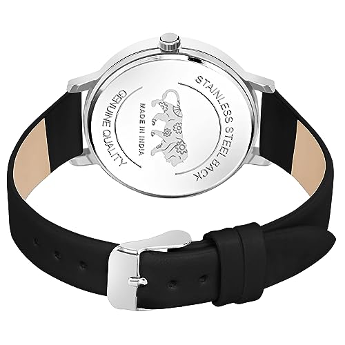 Image of Acnos 6 Colors Dial Leather Strap Quartz Analog Watch for Women - Classic & Stylish