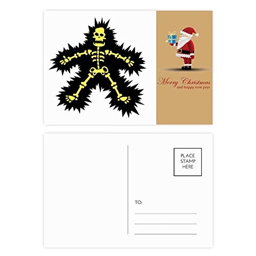 Cartes postales squelette dessin animé Père Noël Electroskulling lot de 20 papier premium