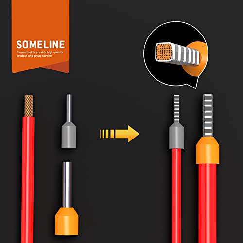Someline Ferrule Crimping Tool Kit, Ratchet Wire Crimping Pliers For Awg23-7 With 23 Sizes Wire End Ferrule Terminals, Quadrilateral Wire Crimp Pliers With Ferrules Wire Kit Crimp Connectors #TOP6