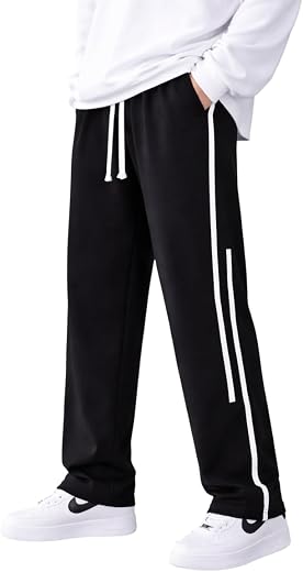 PASION ENTERPRISE Mens Solid Polyester Straight Fit Track Pants with Drawstring Closure | Full Length Comfortable Fabric |...