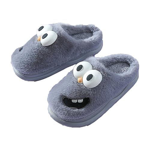 Zureto Big Eye Dog cotton Slippers, Big Eye Dog Fun Cartoon Package Head Eva Slippers Suitable For Winter Indoors And Outdoors