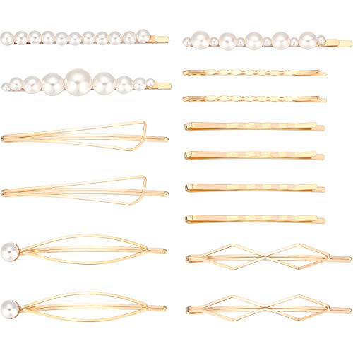 Yaomiao 18 Pieces Artificial Pearl Hairpins Elegant Hair Barrettes Bridal Metal Hair Clip for Weddings Hair Accessories