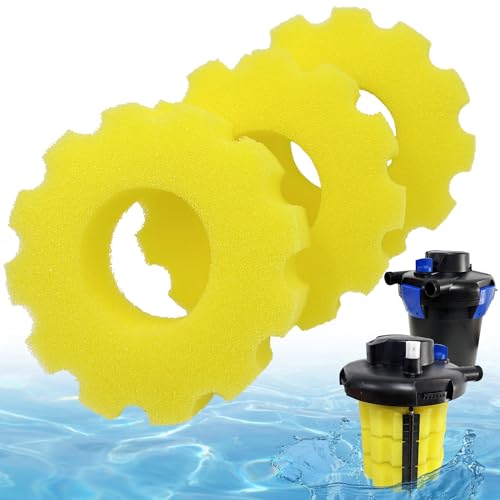 Image of 3 Pack Replacement Sponge Filter Media Pads for VIVOHOME 1050GPH Biological Pond Filter, Compatible with VIVOGROW 1050GPH Pressure Koi Fish Pond Filter