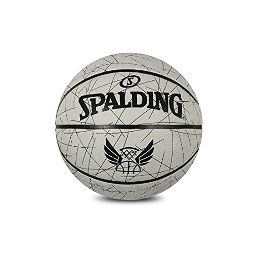 Spalding 8 Panel Flight-Lines Rubber Moulded Indoor/Outdoor Basketball with Butyl Bladder, Multicolor, Size: 7 (Suitable for Practice/Match/Training) + Free Air Needle