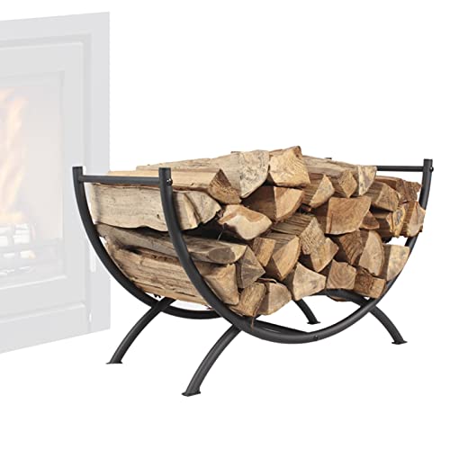 Range-bûches en métal pour cheminée extérieur jardin support bûches - 2
