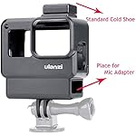 ULANZI-V2-Protective-Housing-Case-Vlogging-Frame-Cage-Mount-with-Microphone-Cold-Shoe-Compatible-for-GoPro-Hero-7-6-5-Vlog-Setup-Action-Camera-Accessories