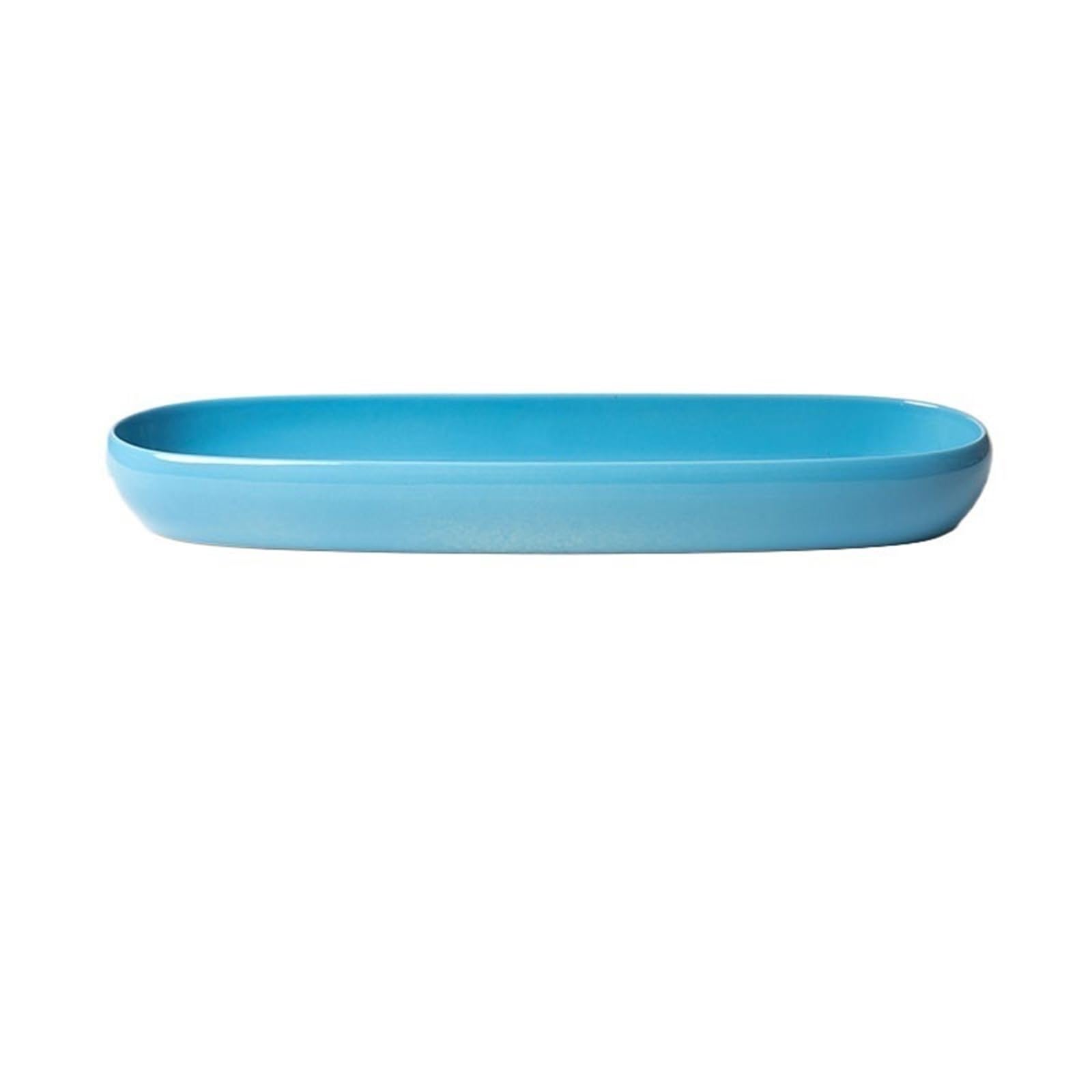 podstawka pod doniczkę na rośliny, minimalistyczna ceramiczna podstawka na kwiaty, owalne pojemniki do dekoracji domu, układania kwiatów (niebieska)