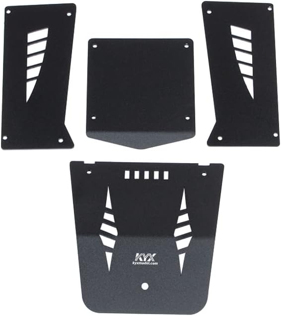 KYX Racing Aluminum Car Body Panel Kit Car Shell Guard Plate Kit Upgrades Accessories for 1/18 RC Crawler Car Axial Capra UTB18
