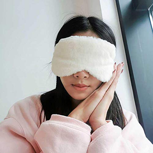 RAYNAG-4-Pack-Plush-Eye-Mask-Soft-Sleeping-Blindfold-Eye-Cover-for-Sleepover-Gift-Birthday-Party-Favors-Comfortable-Silky-Fabric-on-The-Back-Cozy-Fluffy-and-Furry