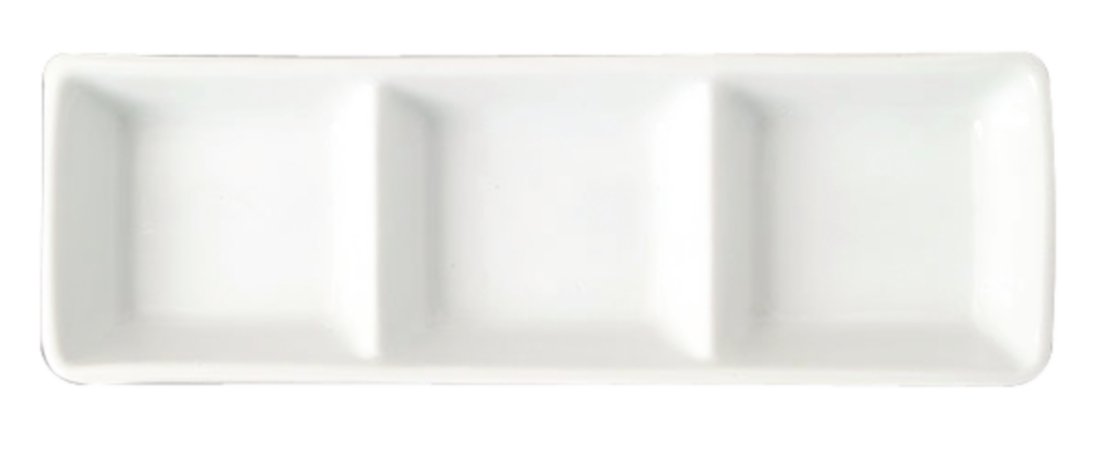 Kana 3 Comp Dish - Dimensions: 185 x 60mm. Box quantity: 18.