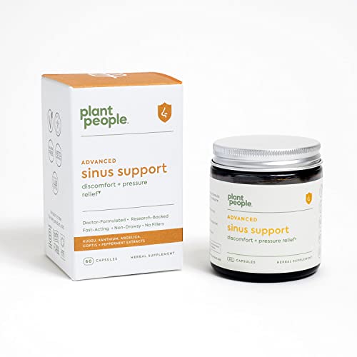 Plant People - Sinus Support | Promote Healthy Immune Response For Discomfort And Pressure In Nose And Head | Natural, Usda Organic, Vegan, Non-Gmo, Gluten Free, Vitamins And Supplements | 60 Capsules #TOP30