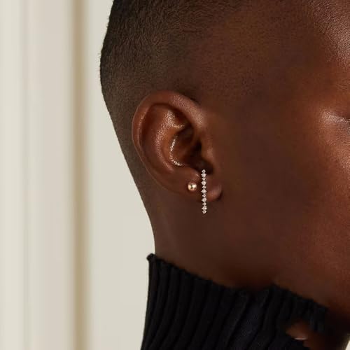 M&T 2015 solid 925 vermeil sterling silver stud earrings, minimalist earrings, one pair2