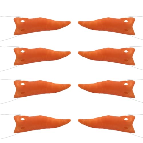 Miaija 8 piezas de nariz de zanahoria, muñeco de nieve, nariz, naranja, zanahoria, muñeco de nieve, accesorio de carnaval para fiesta de Navidad