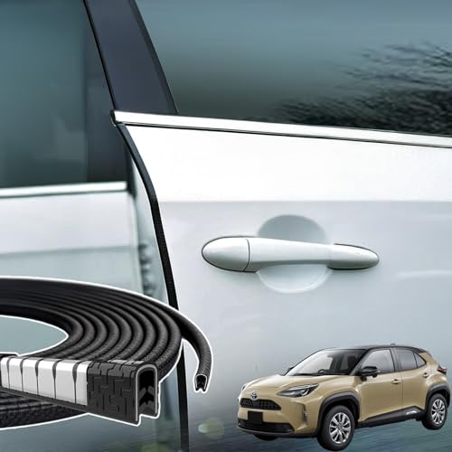 TiCar トヨタ ヤリスクロス ヤリス 10系 15系 車 ドアモール エッジプロテクター エッジモール ガード プロテクター U字型 傷防止 保護 騒音低減 衝突防止 自由カット可能 5m × 2本セット ステンレス鋼 フェンダー 外装 キズ バンパー
