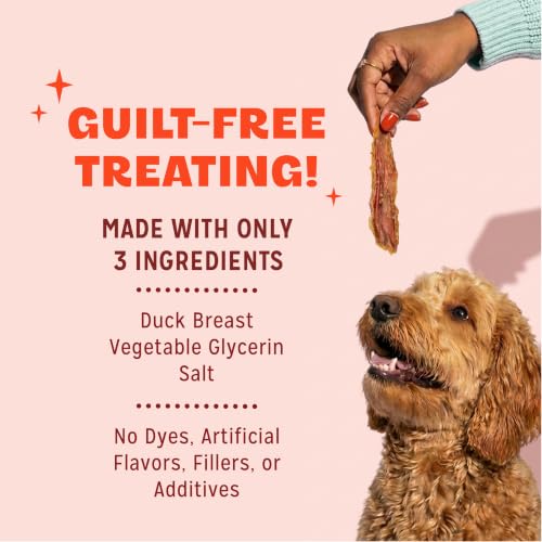 Image of Pur Luv Duck Jerky Treats | Made with 100% Duck Breast, Real Duck Treats for Dogs, High Protein Dog Treats, Natural Limited Ingredient Dog Snacks