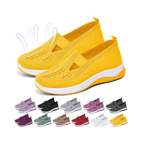 Orthopedic Shoes for Women, All-Day Comfort, Wide Width, Lightweight Breathable Slip On, Nurse Shoes Arch Support, Orthopaedic Walking Sneakers