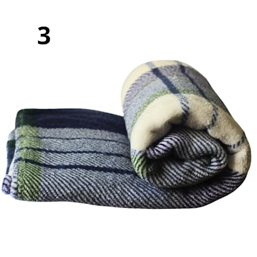 Manta para Casal de Microfibra 100% Poliéster Estampado em Xadrez com cores Sortida