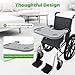 Modern Wheelchair Tray with 2 Cup Holders, Removable Wheelchair Lap Tray - Load Capacity 44 lbs, Medical Wheelchair Desk Accessories, Easy to Install Fits Wheelchair Arms of 15.7