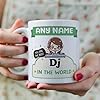 MUGFFINS Personalised Mug for DJ Woman - in English - Best in The World - Kawaii - Funny Custom Gift for Colleagues - Ceramic 11oz Mug #2