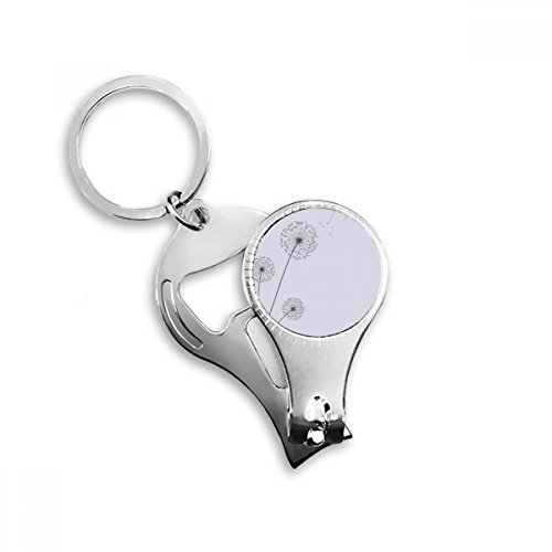 Coupe-ongles pissenlit avec porte-clés décapsuleur intégré