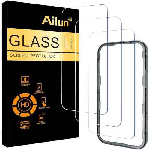 Ailun 3 Pack Screen Protector for iPhone Air [6.5 inch] with Installation Frame Tempered Glass Sensor Protection Dynamic Island Compatible Case Friendly