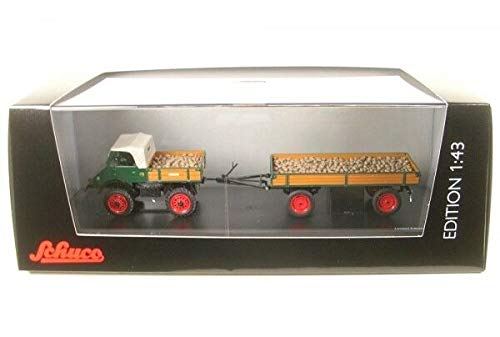 Schuco 450313000 Unimog U401 mit Hänger und Ladegut – Bild 3