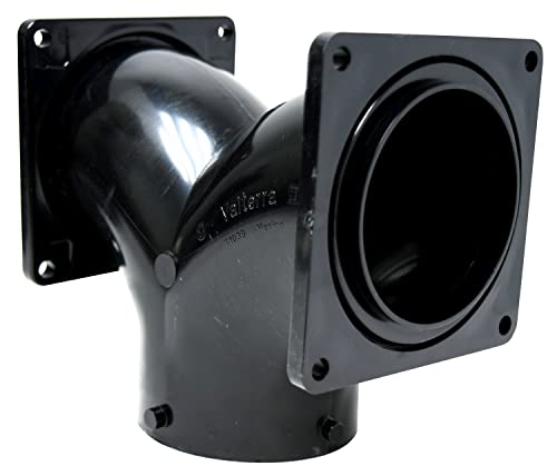 Image of Valterra T1039 Two-Way Ell with 3 inch Bayonet x 3 inch Rotating Flange x 3 inch Rotating Flange , Black