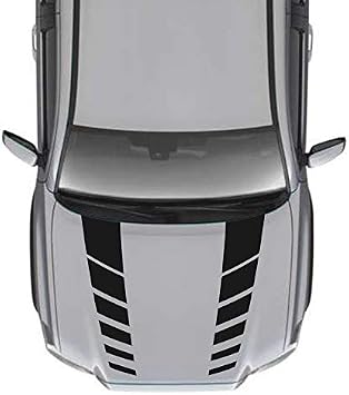 Left and Right Hood Decal Sticker Vinyl Stripe Kit Compatible with Toyota Tacoma 2016-2023 Matte Black