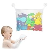 FOSDICK 2 PCS Rangement Jouet Bain, Filet Jouet Bain Bebe, Organisateur de Jouets de Bains 34x45cm, Sac de Stockage en Maille Respirante pour Salle de Bains, Chambre et Salon