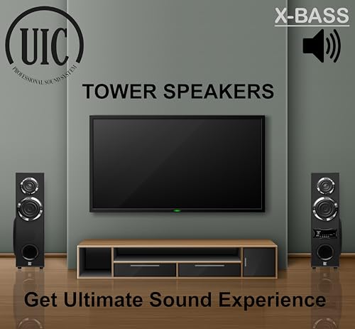 Image of UIC-TWR-6101 PR 150 W Bluetooth Tower Speaker (Black, 2.0 Channel)