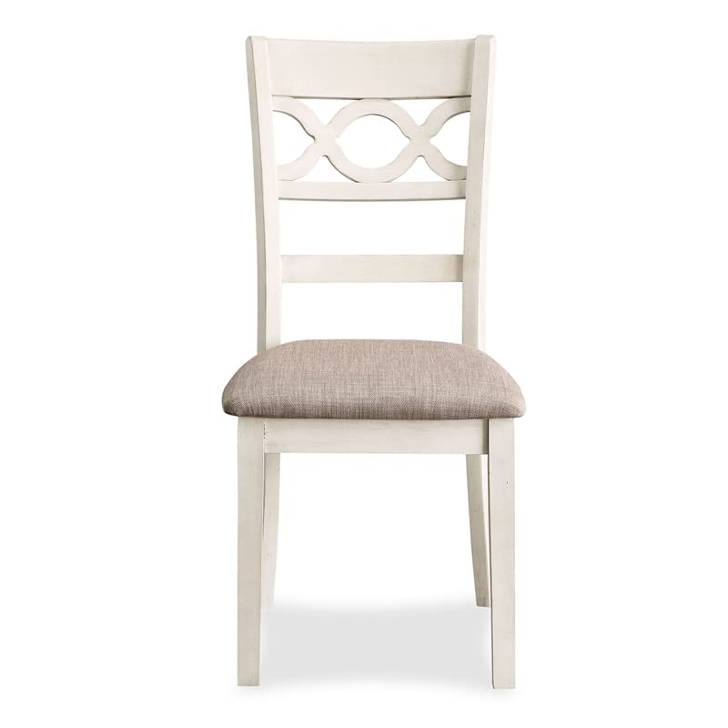 ((ONLY ONE CHAIR )) New Classic Furniture Cori 5-Piece Round Dining Set with 1 Table and 4 Chairs, Beige and Brown