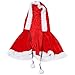 ABOOFAN Niñas Navidad Santa Vestido Rojo Año Nuevo Disfraz Niñas Caperucita Roja Trajes Fiesta Navidad Fiesta Disfraz para Mujeres Niñas
