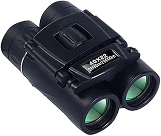 Fandick 40x22 HD Powerful Binoculars 2000M Long Range Folding Mini Telescope BAK4 FMC Optics for Hunting Sports Outdoor Camping Travel,BLACK,FZ18,10CM-8CM