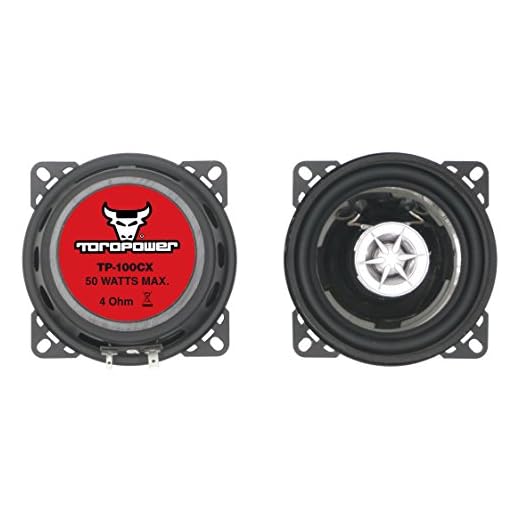 Toropower TP-100CX - Altavoces de 2 vías, color negro